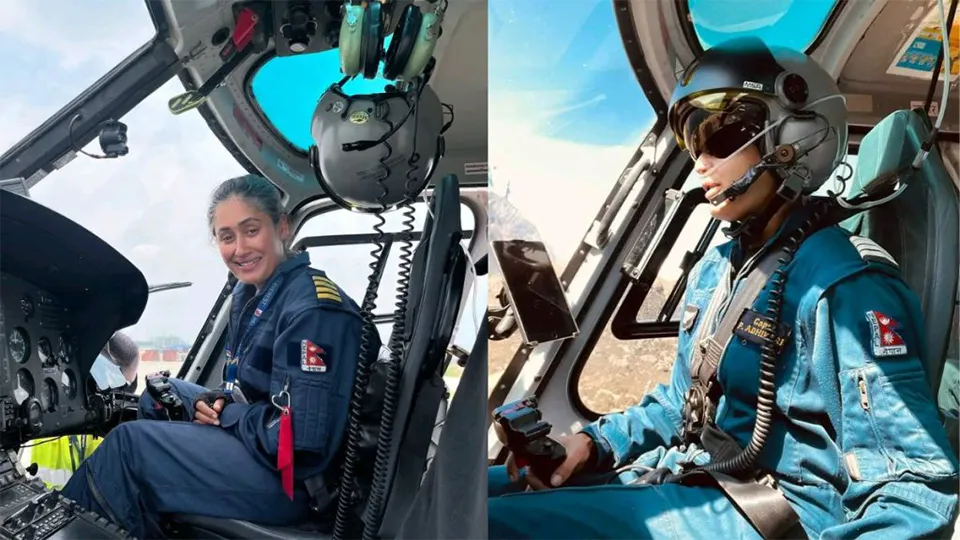 Nepal’s first female helicopter captain leads high-risk rescue missions