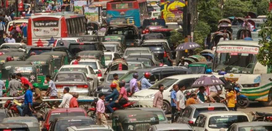 বিশ্বে যানজটের পঞ্চম শহর ঢাকা