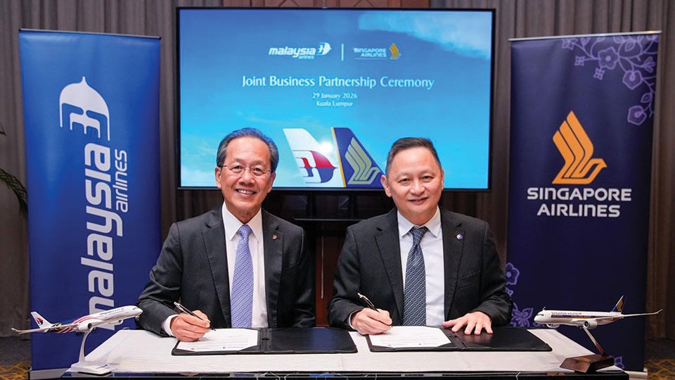 Malaysia Airlines, Singapore Airlines ink joint business partnership