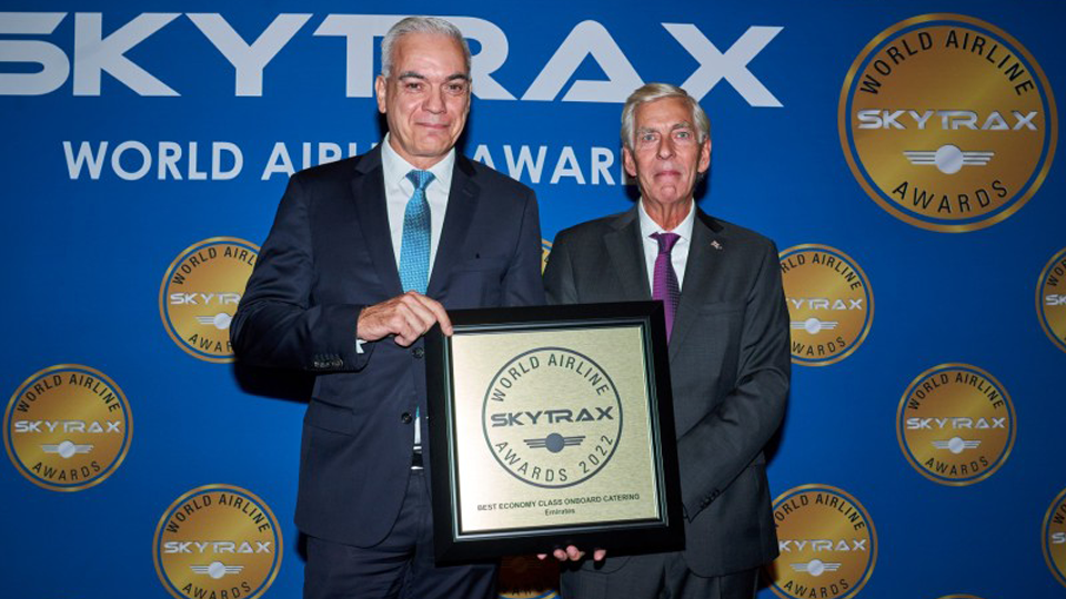 Emirates wins three awards at the Skytrax