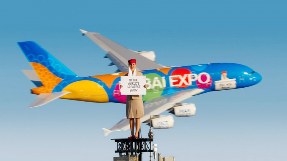 Emirates’ new ad campaign with the stuntwoman on top of the Burj Khalifa