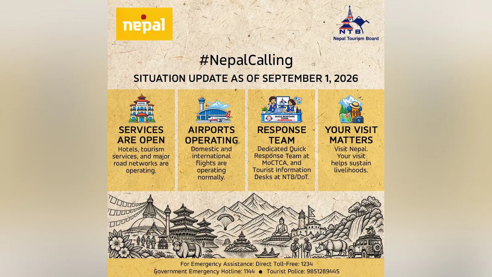 Nepal launches campaign to reassure global travelers after devastating flood disaster