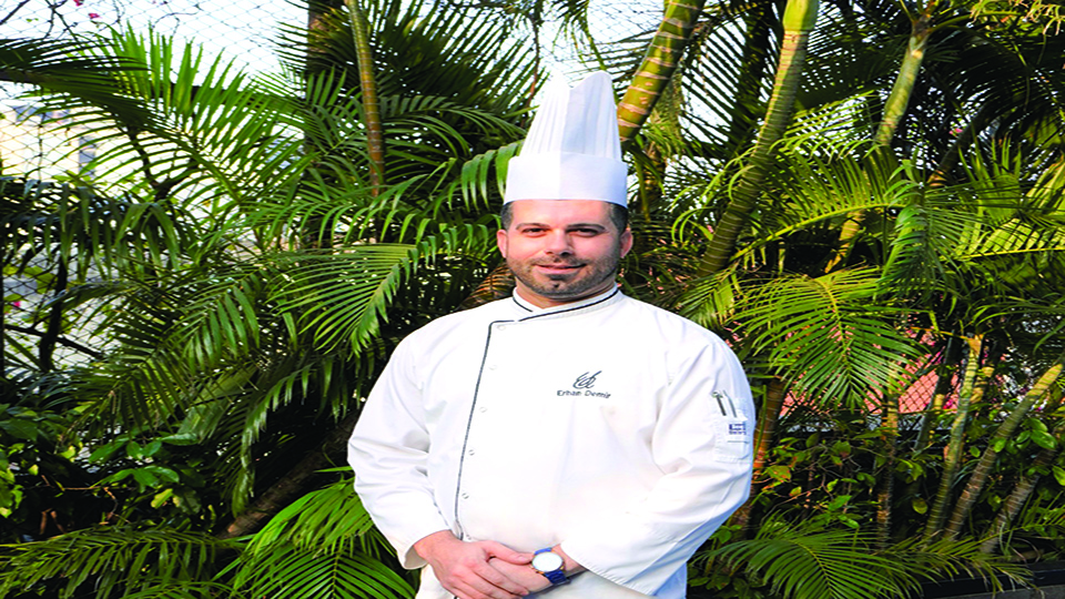Chef Erhan Demir offering signature desserts at Westin, Sheraton Dhaka