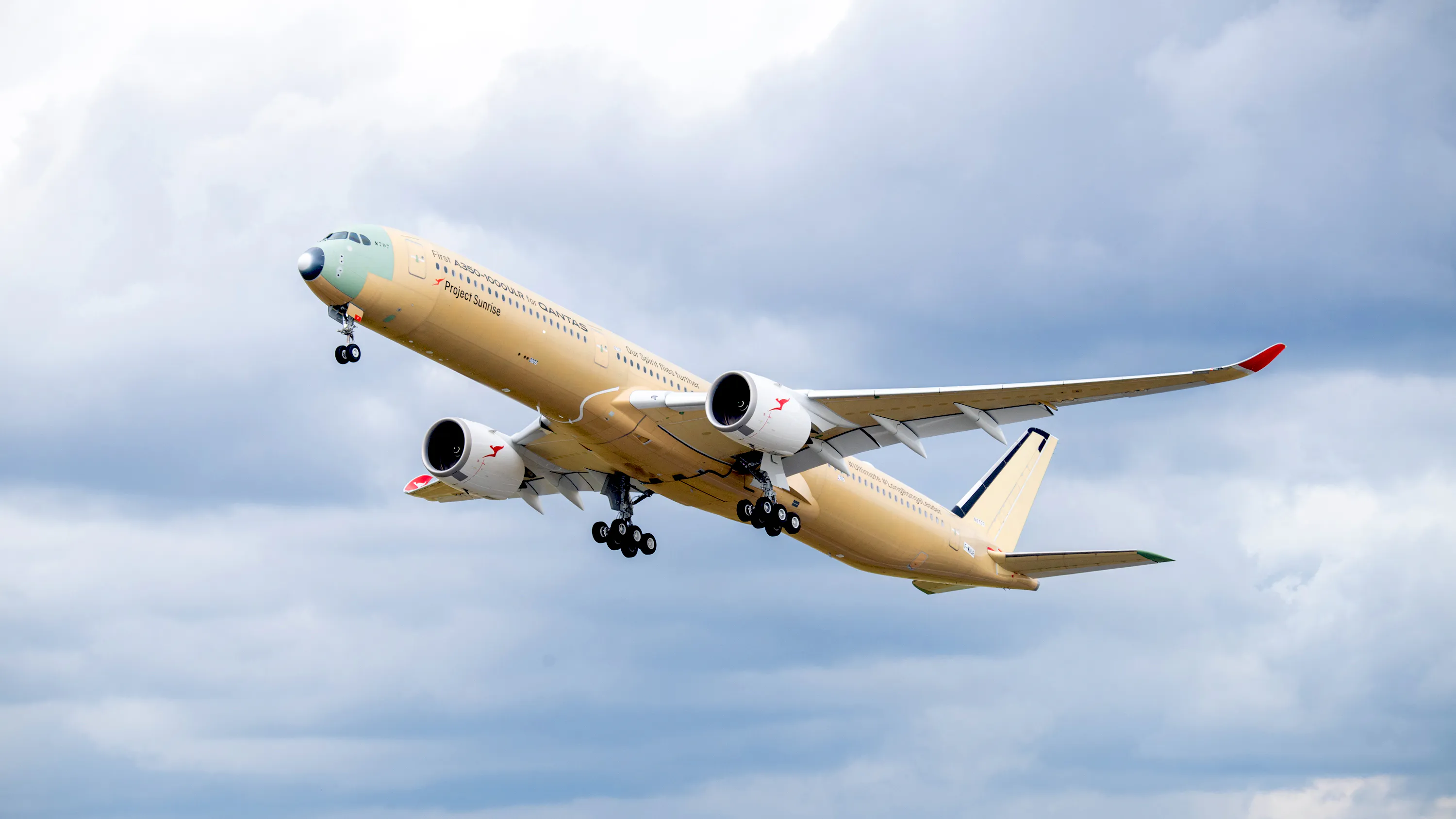 Qantas' Project Sunrise A350-1000ULR completes maiden flight