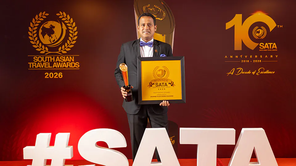 Crowne Plaza Dhaka Gulshan wins gold at South Asian Travel Awards