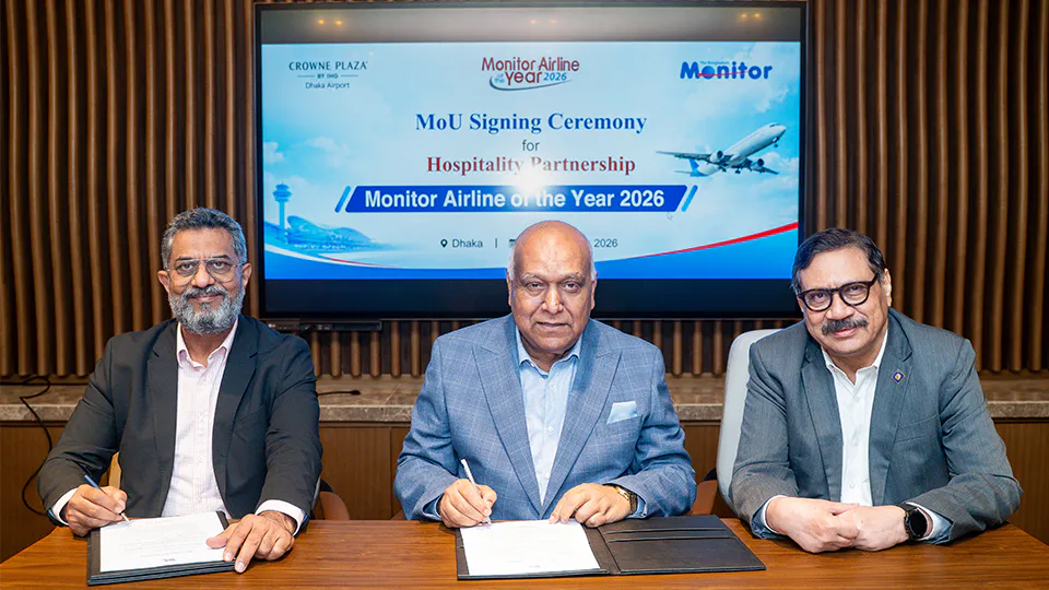 Crowne Plaza Dhaka Airport becomes hospitality partner of    Monitor Airline of the Year 2026