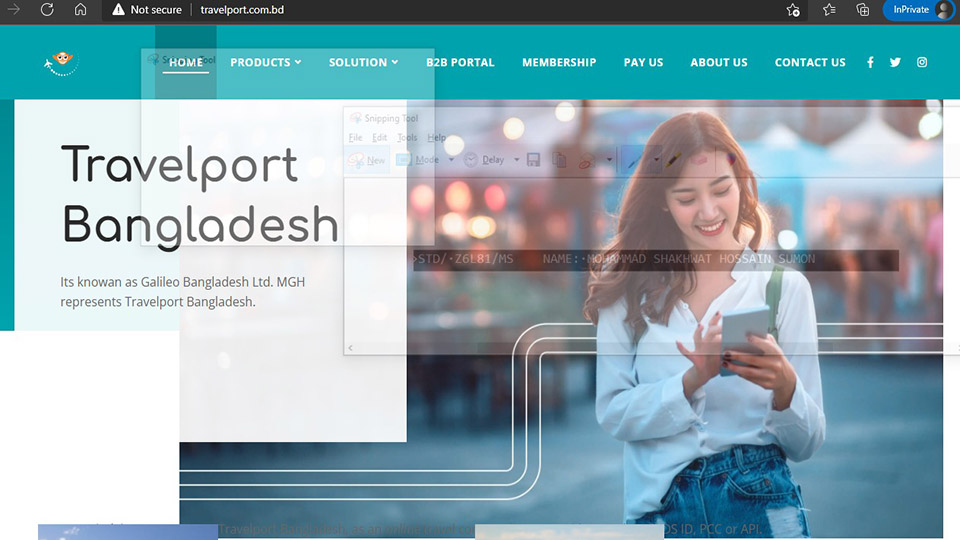 Fake website claiming to be Galileo Bangladesh