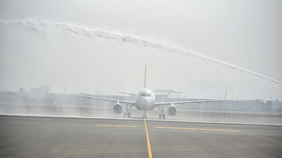 Navi Mumbai Airport conducts its first flight test