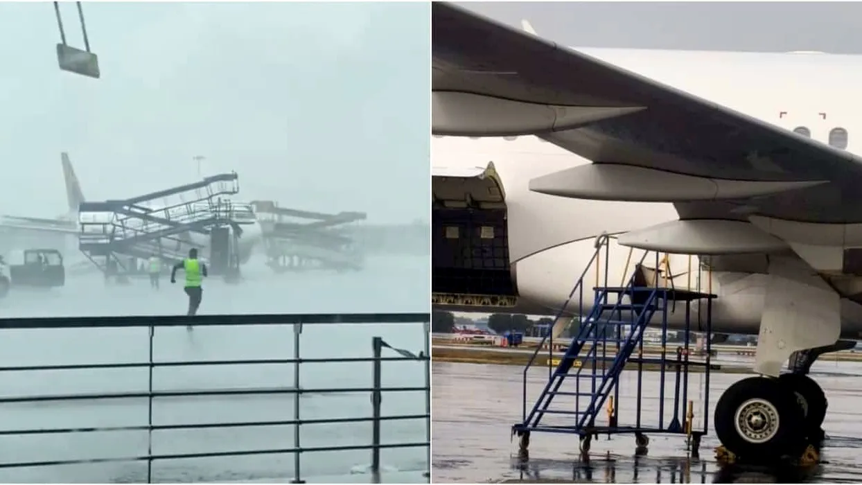 Storm damages three Air India jets at Delhi Airport