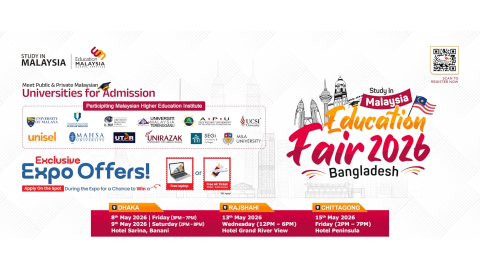 "Study in Malaysia" education expo begins in Dhaka