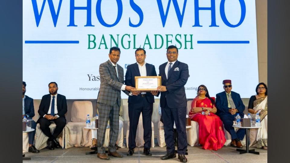 Md. Shakawath Hossain honored with Who's Who Bangladesh Award 2026