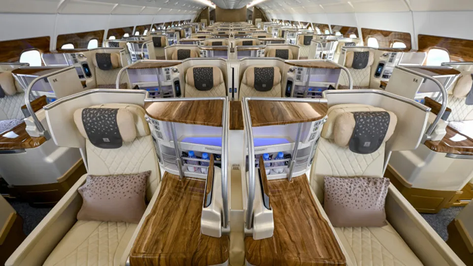 Emirates unveils first retrofitted two-class A380 with Premium Economy