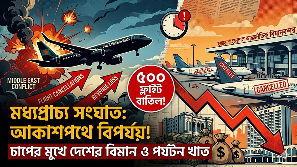 মধ্যপ্রাচ্য সংঘাত: চাপের মুখে দেশের বিমান ও পর্যটন খাত