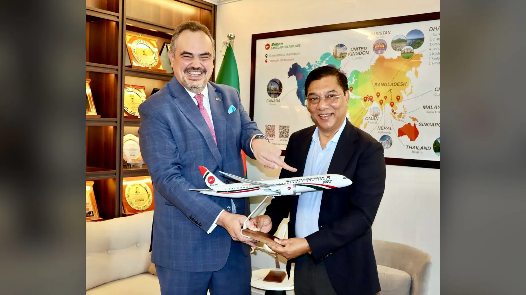 US, Bangladesh discuss Boeing aircraft, airport security technology