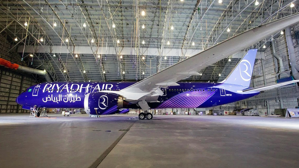Striking livery of Saudi Arabia’s Riyadh Air revealed